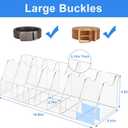 XZQTIVE Belt Organizer, Acrylic Belt Storage Holder for Closet with 7 Compartments, Clear Display Case for Ties,Socks