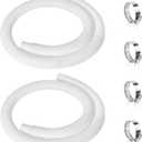 2 Pcs 1.25" Pool Hose, 59" Long Accessory Pool Pump Replacement Hoses, Compatible with All Above Ground Pool Filter Pumps that Use 1 1/4 Diameter Hoses