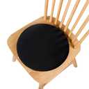 Greenjin 14" Memory Foam Seat Cushion Round Chair Pad for Kitchen Dining Anti-Slip Stool Pad with Removable Cover and Rubber Back Round Seat Cushion for Home Office Black
