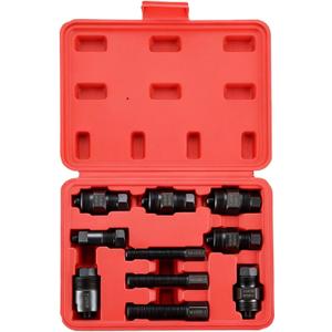 NYXOVA 10PCS Motorcycle Flywheel Puller Set, Universal Flywheel Puller Tool Kit Compatible with Honda, Suzuki, Kawasaki, Yamaha, Ducati, Bosch Motorcycles (Red)