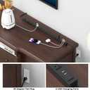 HHSOET Extra Long Desk Power Strip with USB C Ports, Black, 4FT
