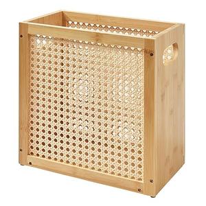 Small-Wicker-Waste-Basket-Trash-Can 3 Gallon/11.6 L Bamboo Mini Rattan Wastebasket Garbage Can Trashcan Wood Trash bin for Bathroom Office Living Room