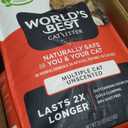 WORLD'S BEST CAT LITTER Multiple Cat Unscented, 32-Pounds - Natural Ingredients, Quick Clumping, Flushable, 99% Dust Free & Made in USA - Long-Lasting Odor Control & Easy Scooping