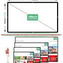 Projector Screen 100 inch, Taotique 4K Movie Projector Screen 16:9 HD Foldable and Portable Anti-Crease Indoor Outdoor Projection Double Sided Video Projector Screen for Home, Party, Office, Classroom