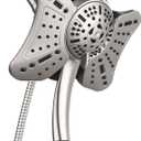 GRICH 2.5GPM Shower Heads with Handheld Spray Combo: 2 in 1 Rain Shower Head with Handheld Spray,Detachable High Pressure Shower Heads, 9 Spray Modes Adjustable Showerhead with 60 Inch Hose, Nickel