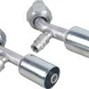 Air Conditioner Fitting Set #8 and #10 Female Oring Beadlock 45 Degree with R134a high and low pressure valve, A/C Refrigerant Hose Fitting