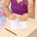 Melissa & Doug Princess Design Activity Kit - 9 Double-Sided Plates, 4 Colored Pencils, Rubbing Crayon