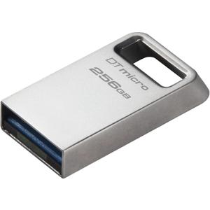 Kingston DataTraveler Micro 256GB USB Flash Drive | Ultra-Small Premium Metal Design | USB 3.2 Gen 1 | Speeds up to 200MB/s | DTMC3G2/256GB,Silver