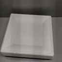 Qi Boo Square Paper Plates 10 Inch [50-Pack] Compostable Eco Friendly Disposable Plates Heavy Duty, Biodegradable Recycled Bagasse Plates, Large Paper Dinner Plates, Sturdy White 10" Plate