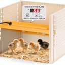 Brooder Plate for Chicks, 25W Heat Plate with Temperature Control, 9.76" x 9.76" Brooder Heater Adjustable Height and Angle, Chick Warmer Brooding Heating Plates for Baby Chicken Poultry Duck