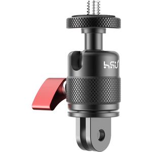 HSU Vertical Mount for GoPro, Aluminum 90 Degree Direction Adapter, 1/4"-20 Screw Tripod Mount for GoPro Hero 13/12/11/10/9/8/Insta360 X5/X4/X3, DJI Osmo Action 5/4/3 AKASO Action Camera and More