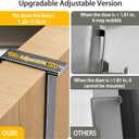 Adjustable Over The Door Hooks, 5 Hooks Over The Door Organizer with Suction Cup, Towel Racks for Bathroom Fits 1.38~2.56 in Thick Door, for Bedroom Door, Entrance Door - 7.09 in Tall