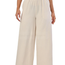 Women's Wide Leg Pants Straight Leg Trousers,Summer Beach Pants Fit for Casual and Work Size M
