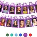 KatchOn, K-12 Grad Photo Banner 5x7 - Large, 10 Feet | Congrats Grad Banner, Purple Graduation Decorations Class of 2025 | Grad Picture Display, Graduation Decorations 2025