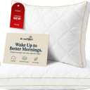 3D Down Alternative Bed Pillows for Sleeping, Set of 2 Luxury Hotel Quality Pillows with 100% Cotton Shell, High-Density Support for Side and Back Sleepers, White King