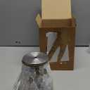 Escenzy Modern Toilet Brush and Holder Set | Natural Shell Mosaic Glass | Non-Rustic Stainless Steel | Practical & Decorative Toilet Bowl Brush and Holder | Luxury Bathroom Accessories