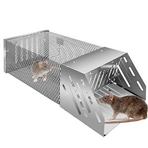 Humane Rat Trap, Automatic Continuous Cycle Mouse Traps, Catch Rat Trap Cage, That Work for Indoor and Outdoor Small Animal - Mouse Voles Hamsters Live Cage Catch and Release