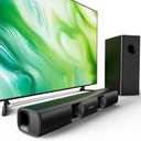 Sound Bar for Smart TV, 90W Compact Soundbar TV Speaker with Subwoofer, 2.1Channel Home Theater Surround Sound System with Crisp Vocals and Deep Bass for TV PC Projector