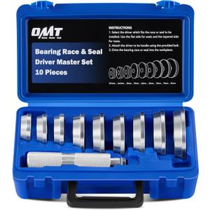Orion Motor Tech Bearing Press Kit, 10pc Bearing Race and Seal Driver Set with Seal Driver and 9 Bearing Adapters, Seal Installer Bearing Driver Kit for Bearing Installation (39.5 to 81 mm)