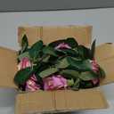 Teldrassil 4Pcs(26 FT) Artificial Rose Vine Fake Flower Garland Fake Silk Rose Hanging Vine for Wedding Party Background Arch Garden Background Decoration (Purplish Red), 6.5 ft
