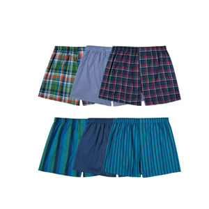 Fruit of the Loom Men's Boxers - Relaxed Fit, Woven Soft Cotton Blend, Moisture-Wicking, 5-Pack, S
