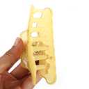 Gemini Constellation Hair Claw with Rhinestones and Pearls, Yellow Personalized Acetate Hair Clip for Women Gift 1 Piece