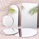 GISELA D Acrylic Mirror Reflection Board Geometric Shape Photo Background Props Set Photography Ornaments Reflective Display Sheet (8Pcs) (sliver)