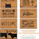 Welcome Fall Truck Door Mat 30x17 Inch, Vintage Fall Truck Decor for Covered Outdoor Area, Pumpkin Truck Decor, Vintage Coir Welcome Mat