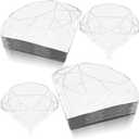 100 Pack 6.4 Inch Silver Foil Napkins Disposable Christmas Party Paper Napkins Party Decorations for Wedding Birthday Disco Party Bridal Shower Engagement(Diamond)