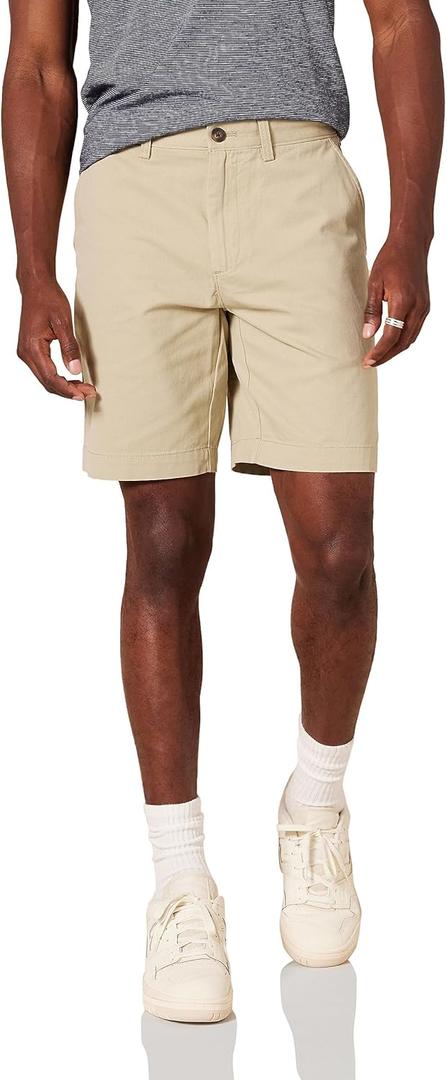 Amazon Essentials Men's Slim-Fit 9" Chino Short (Brown)