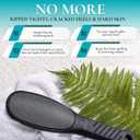 Foot rasp Pedicure Foot File - Removes Damaged and Hard Skin, Avoids Callus Buildup Gentle, Fine File for At-Home Professional Treatment (Black, Waterproof, Comes with Original Pouch)