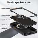 TUTUKII for iPhone 16e & iPhone 17e Case with Belt Clip Holster, Anti-Shock, Anti-Slip, Compatible with MagSafe, 3-Layer Drop Protection, Heavy Duty Magnetic Phone Case Cover 6.1", Black