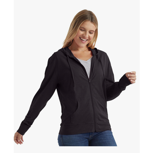 Hanes Women’s Slub Knit Full-Zip Hoodie, Textured Cotton Zip-Up T-Shirt Hoodie for Women, Size XL