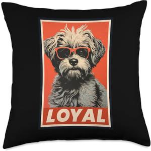 Peekapoo Paw Fun Peekapoo Loyal Dog Vintage Pet Mom Dad Throw Pillow, 18x18, Multicolor
