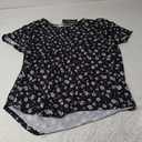 OFEEFAN Womens T Shirts Short Sleeve Pleated Dressy Casual Scooped Neck Summer Tops Blouses (3X-Large, 2-floral Daisy)