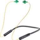 MIPEACE Bluetooth Earplug Headphones, Neckband Wireless Earbuds earplugs-29db Noise Reduction isolating in-Ear earplug Earphones and Controls,IPX5 sweatproof,19+Hour Battery(Yellow & Green)