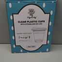 [100 PACK] 12 oz Clear Plastic Cups With Strawless Sip Lids, Disposable Plastic Cups With Sip Through Lids for Ice Coffee, Smoothie, Slurpee, or Any Cold Drinks