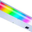 LAMPAOUS LED Under Cabinet Lighting Hardwired,White and RGB Multi Colored Smart Cabinet Lights with Remote App, Alexa and Google Compatible WiFi Blutooth Wireless Undermount Lamp for Kitchen