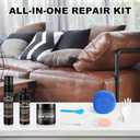 STARTSO WORLD Leather Restoration Kit | Includes Leather Recoloring Balm, Leather Cleaner, Protection Cream| Restores & Repairs (Light Brown)