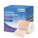 3 x Silicone Scar Sheets Roll (1.6"x158" 4m) - Reusable Waterproof Scar Tape, Strips for C-Section, Surgery, Keloid, Burn & Acne Scars Removal