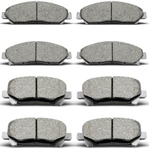 Front Rear Ceramic Disc Brake Pads Compatible with 2009-2015 Honda Pilot, 2007-2013 Acura MDX, 2010-2013 Acura ZDX