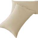 SONORO KATE Luxury Pillowcase Set Brushed Microfiber 1800 Bedding - Wrinkle, (Beige, 2 Pillowcases King)