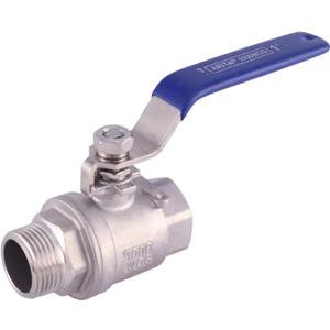 2PC Ball Valve 1", Stainless Steel 304 Full Port 1000PSI for Water, Oil & Gas, Male/Female NPT