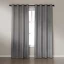 Amazon Basics Faux Linen Blackout Curtains for Bedroom and Living Room, 2-Piece Set with Grommets, 52" W x 84" L, Grey