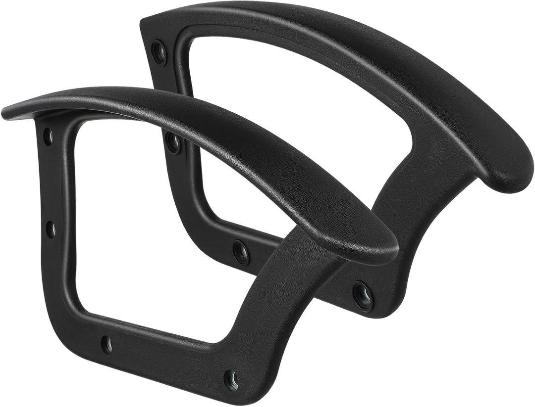 Office Chair 2pcs Ring Arm Replacement Parts Wheelchair Accessories Plastic Chairs Black Armrest Part Accessories Arm Accessory Angle Desk 16.5x10.6inches