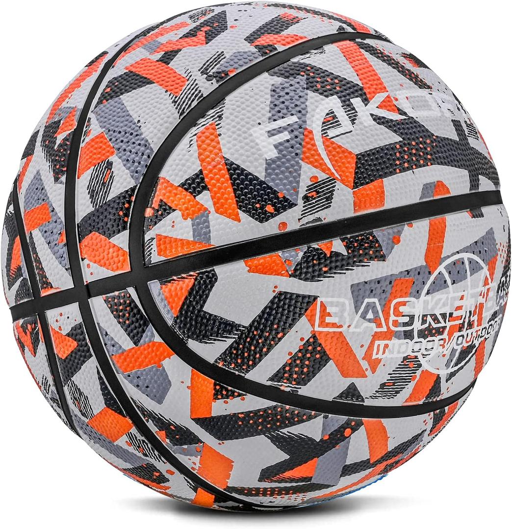 Fakofis Kids Basketball Size 5, 27.5 inch, Polyurethane, Red