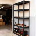 Garage Storage Shelves,36x24x72 Heavy Duty Garage Shelving Metal Adjustable Garage Shelves,5-Tier Adjustable Shelving Units,Loads 2000 LBS,Metal Storage Utility Racks for Warehouse,Pantry, Basement
