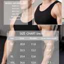 Men's Ribbed Tank Tops Knit Casual Sleeveless Workout Muscle T Shirt Gym Undershirts Beach Tank (White)