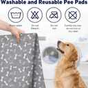 Puppy Pads with Pheromones, Washable Pee Pads for Dogs Potty Training, Reusable Dog Mat with Pet Hair Removal Gloves for Playpen, Crate, Whelping Box (Brown,S)