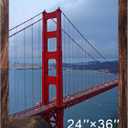 BESCRCL 24x36 Poster Frame Display 24 x 36 inches, Photo Frames for Wall Hanging, Engineered Wood, Brown, 1 Pack